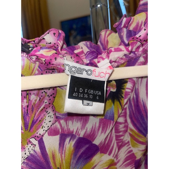 Vintage Ungaro Silk Floral Blouse - US 6 - Picture 9 of 11